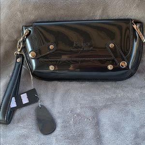 Charcoal grey wristlet/clutch Beijo handbag